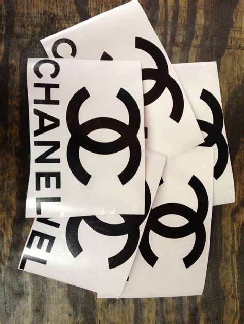 Chanel Sticker 95 X 6 Black Chanel 300 Via Etsy Chanel