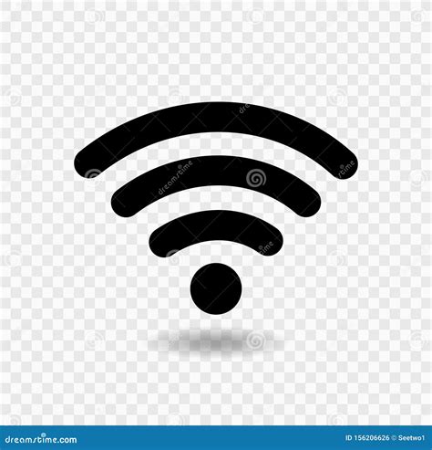 Wifi Iconwireless Internet Isolate On Transparent Backgroundvector