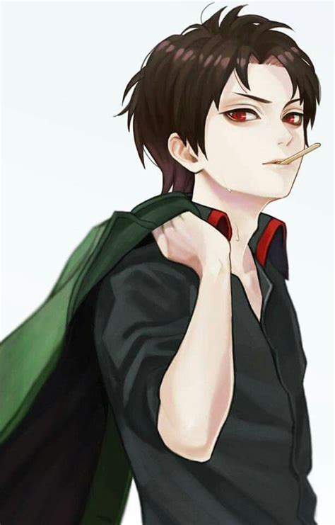 Black hair, red eyes, bad boy, anime | Anime black hair, Black hair boy