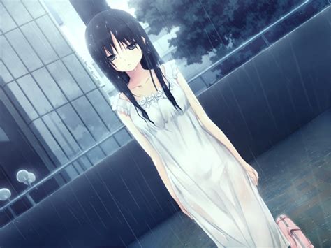 Anime Rain On Pinterest Rain Anime Girls And Blue Butterfly