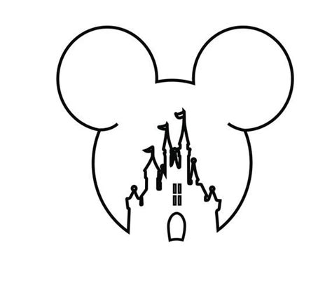 Mickey Mouse Head Svg Disney Castle Outline Svg Disney Disney Castle