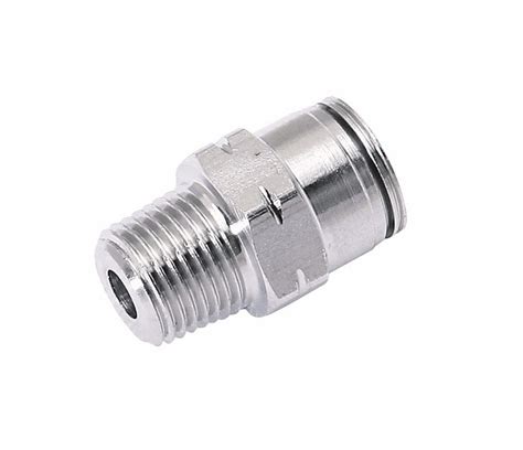 Push To Connect Male Threaded Adapter 316 Stainless Steel 1 2 X 3 8 Nptm From Cole Parmer