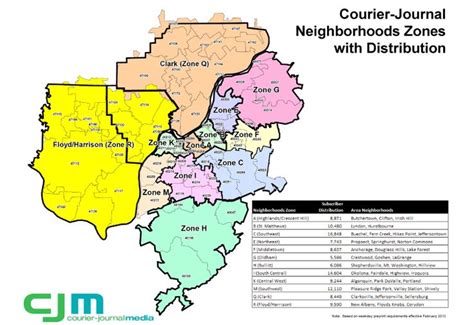A Map Of The Neighborhoods In Louisville
