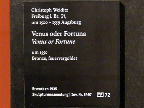 Venus Oder Fortuna Christoph Weiditz Um 1550