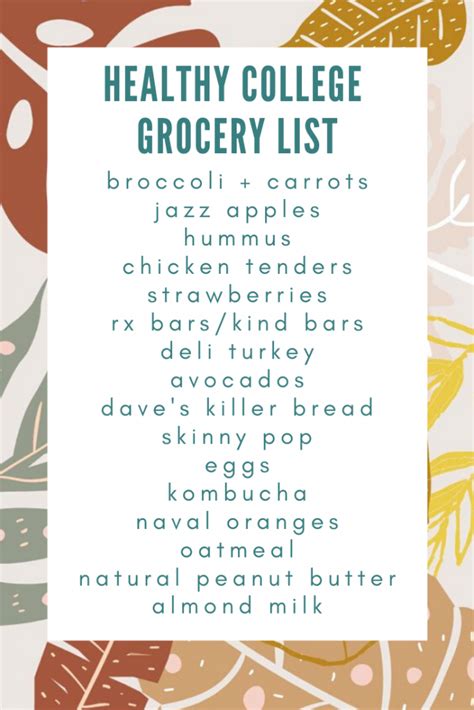 Healthy College Grocery List Easy Meal Ideas Addie Thompson
