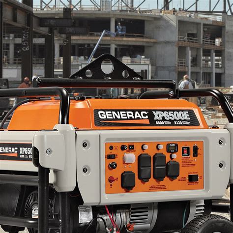 Generac Electricrecoil Gasoline Portable Generator 6500 Rated Watts