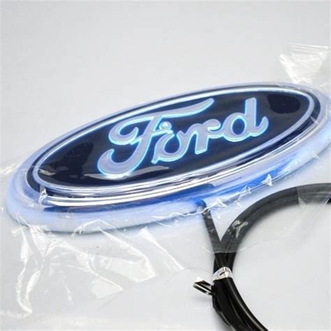 4d Led Car Front And Rear Logo Light Badge Lamp Emblem Sticker For Ford