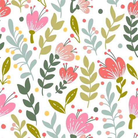 Cute Floral Seamless Pattern With Tiny Flower Wild Flowers