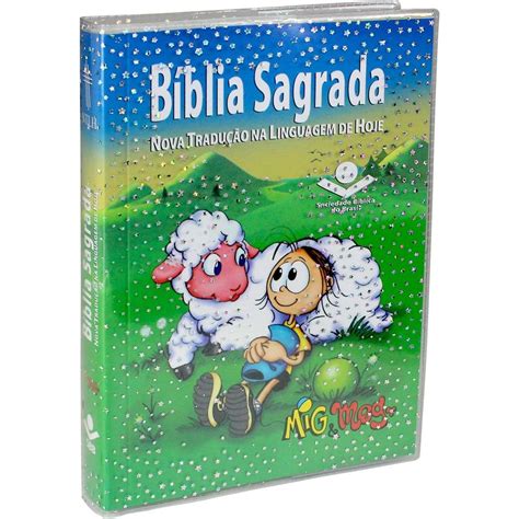 Bíblia Sagrada Mig E Meg Brochura Azul Ntlh Editora Concórdia