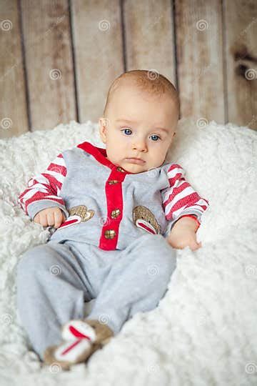 Cute 6 Months Baby Boy In A Monkey Costume Stock Photo Image Of Cute