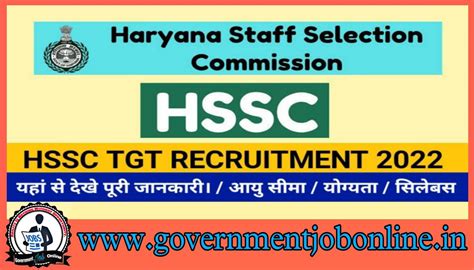 haryana tgt recruitment 2022 online form for total 7471 post
