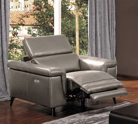 Hendrix Sofa Set In Gray Leather Nova Interiors