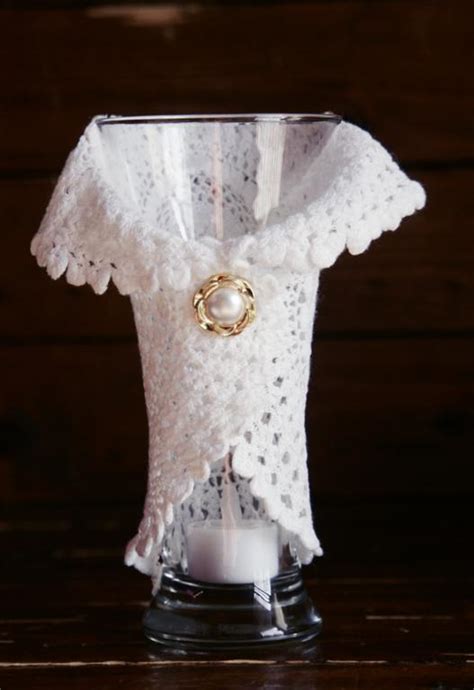 Those Northern Skies Details On The Doily Candle Holders