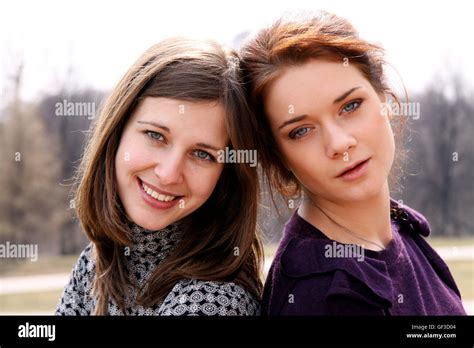 Two Female Friends Stock Photo Alamy