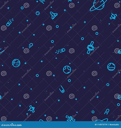 Seamless Space Background Stock Vector Illustration Of Probe 114973779