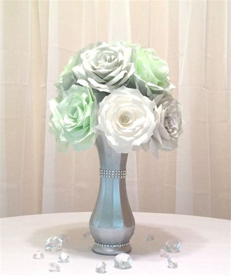 Mint Green Wedding Centerpiece Bridal Table Centerpiece Reception