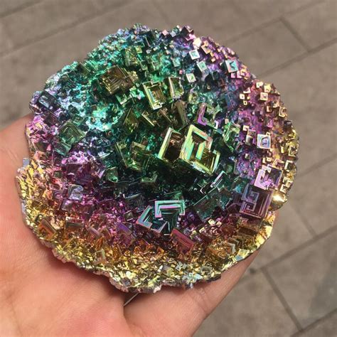 2021 Beautiful Natural Bismuth Ore Gemstone Mineral Specimen Rainbow
