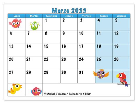 Calendario Marzo De 2023 Para Imprimir “621ld” Michel Zbinden Ve