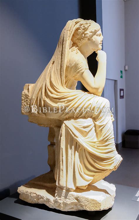 Statue Of Enthroned Goddess With Triton In Greek Marble 2nd C Ad Work