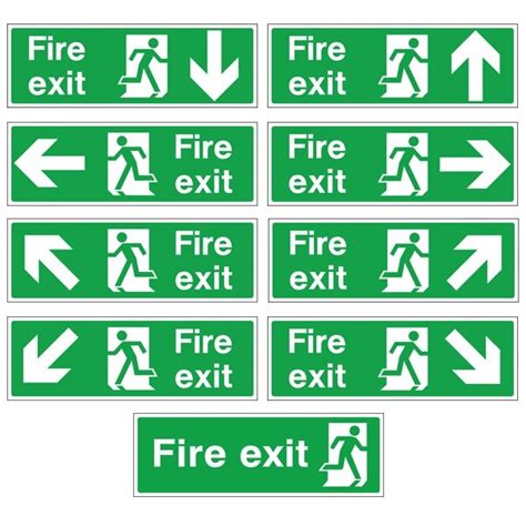 Extra Large Fire Exit Right Sign 900mm X 300mm Uk Safety Store