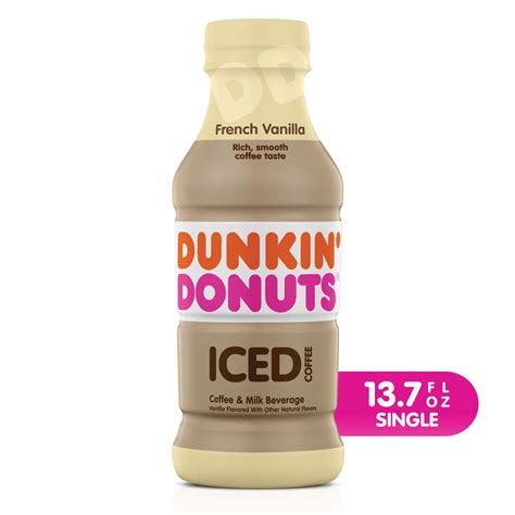 Dunkin Donuts French Vanilla Iced Coffee Bottle 137 Fl Oz Walmart