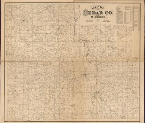 Vintage 1859 Map Of The Counties Of Macomb And St Clair