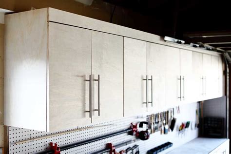 How To Build A Diy Wall Mounted Garage Cabinets Thediyplan