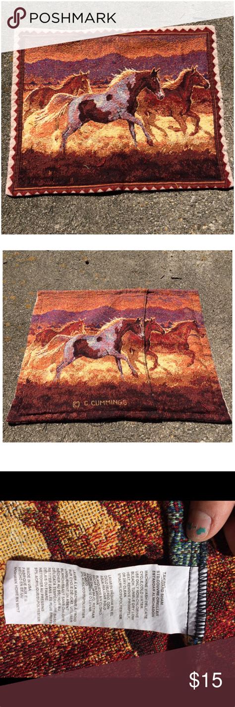 Vintage Wild Horses Tapestry Pillowcase 27 X 21 Tapestry Tapestry