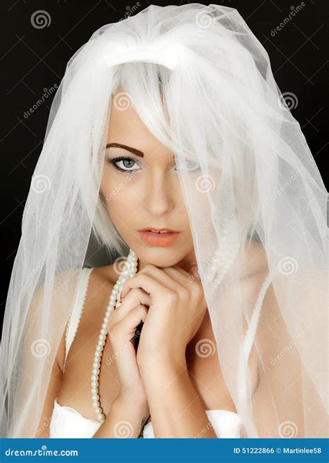 Beautiful Young Bride Shy Portrait Stock Photo Image 51222866