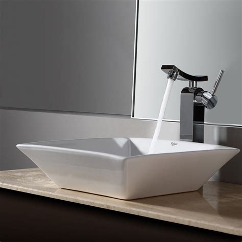 Ceramic Square Vessel Bathroom Sink And Reviews Allmodern