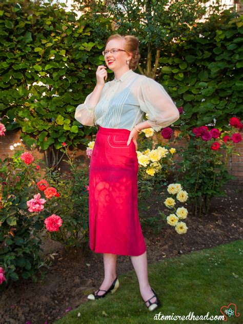 Vintage Must Have Sheer Blouse Atomic Redhead