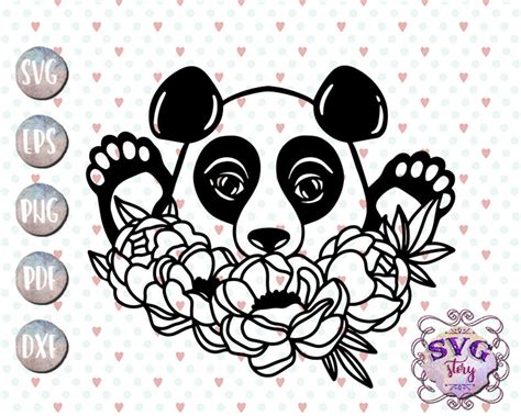 Cute Panda Svg Files For Cricut Svg Panda Bear Svg Panda Etsy