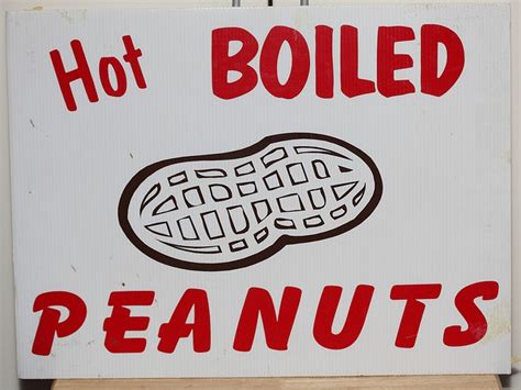 Hot Boiled Peanuts Sign Boiled Peanuts Signs Peanut