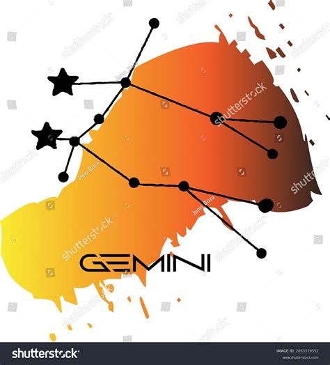 Gemini Constellation Zodiac Art Vector Stock Vector Royalty Free