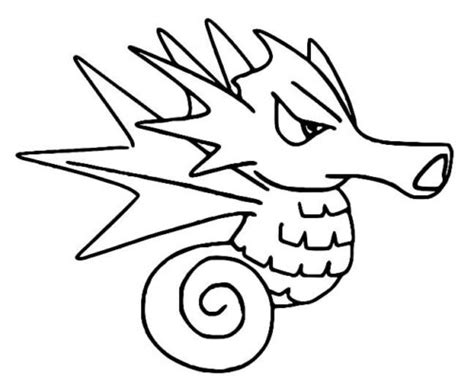 Pokemon Seadra Coloring Page Turkau