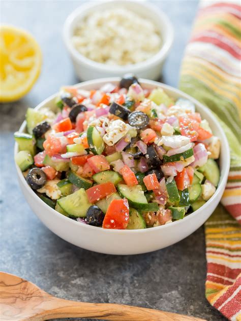 Greek Salad Is Perfect With Any Main Dish Throw It Together And Have A