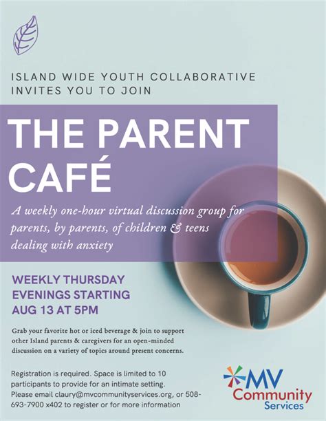 New Weekly Parent Cafe For Parents Of Children And Teens Dealing With