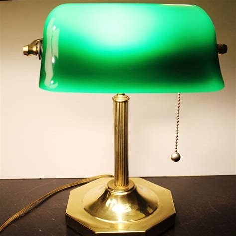 Bankers Green Desk Lamp Vintage Bankers Desk Lamp Green Glass Shade