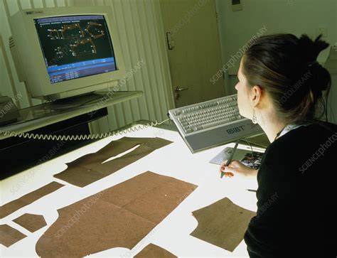 Clothing Designer Using Computer Aided Design Stock Image T4710128