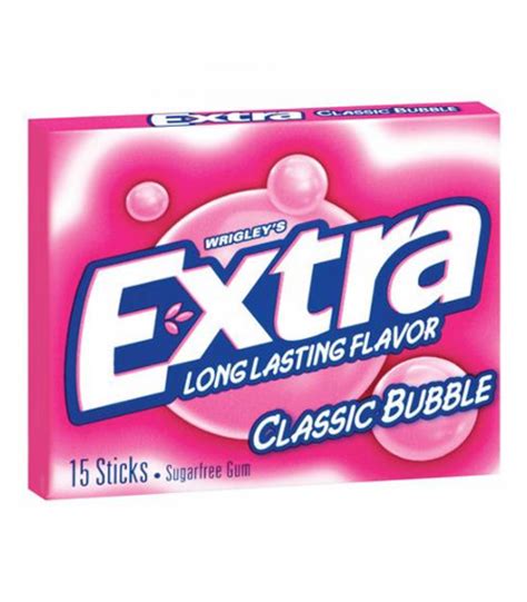 Wrigleys Extra Classic Bubble 15 Gum Sticks 405g Usa Candy Factory