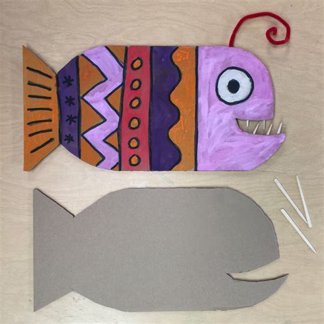 Cardboard Angler Fish · Art Projects For Kids