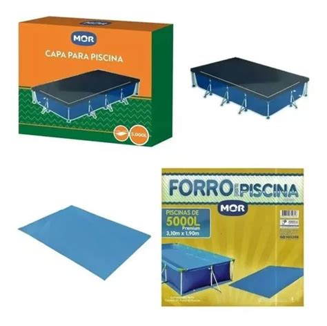 Kit Capa Forro Para Piscina Litros Retangular Mor Frete Gr Tis