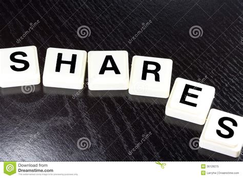 Shares stock image. Image of letter, investment, shares 