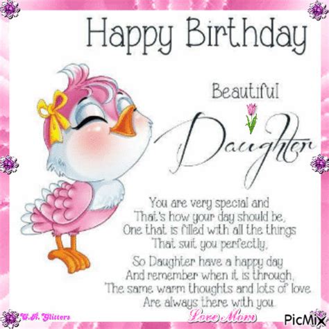 Happy Birthday My Beautiful Daughter Free Animated  Picmix