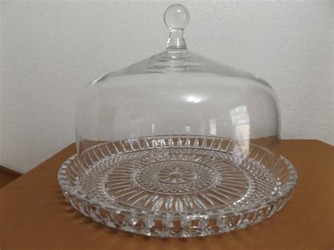 Vintage Large Cake Plate With Pattern And Dome Covered Lid Etsy