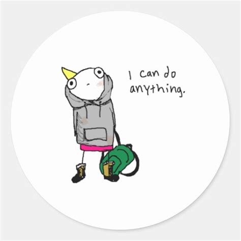 I Can Do Anything Classic Round Sticker Zazzle