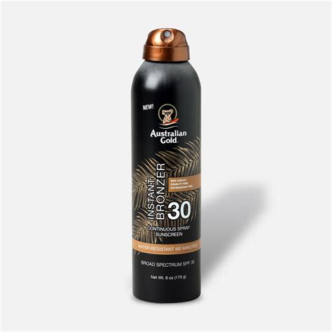 Australian Gold Continuous Spray With Instant Bronzer Spf 30 6oz