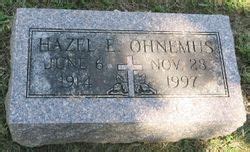 Hazel Elizabeth Peg Schwartz Ohnemus Find A Grave Memorial