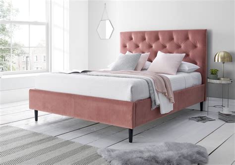 Piper Upholstered Pink Bed Frame Upholstered Beds Beds Pink