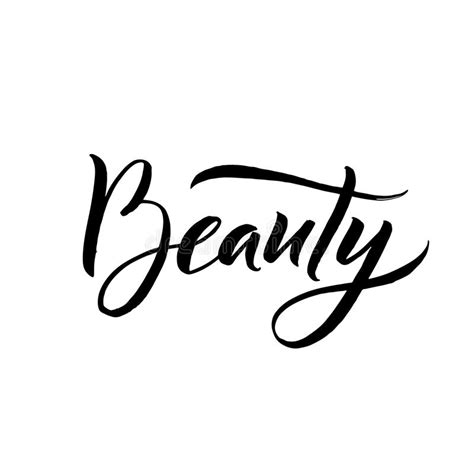 Beauty Typography Square Poster Vector Lettering Stock Vector